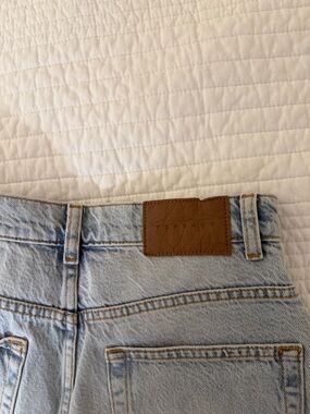 Topshop Pale Blue Semi Wide Leg Jeans